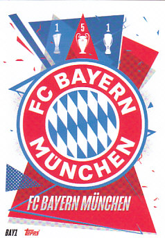 Team Badge Bayern Munchen 2020/21 Topps Match Attax CL Team Badge #BAY01